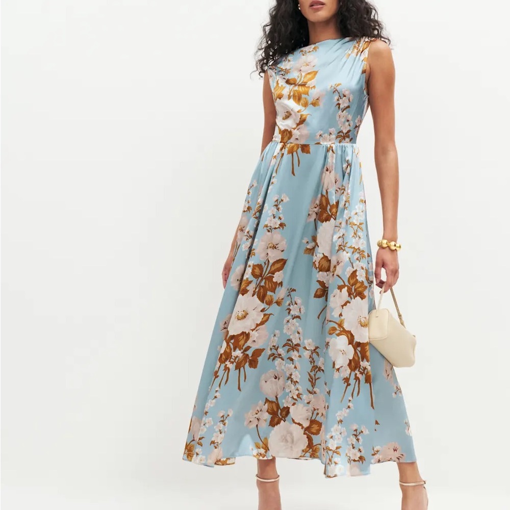 Reformation Blue Silk Dress 👗